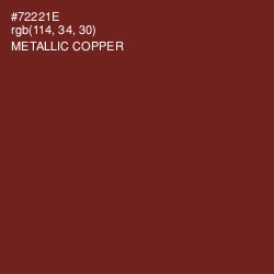#72221E - Metallic Copper Color Image